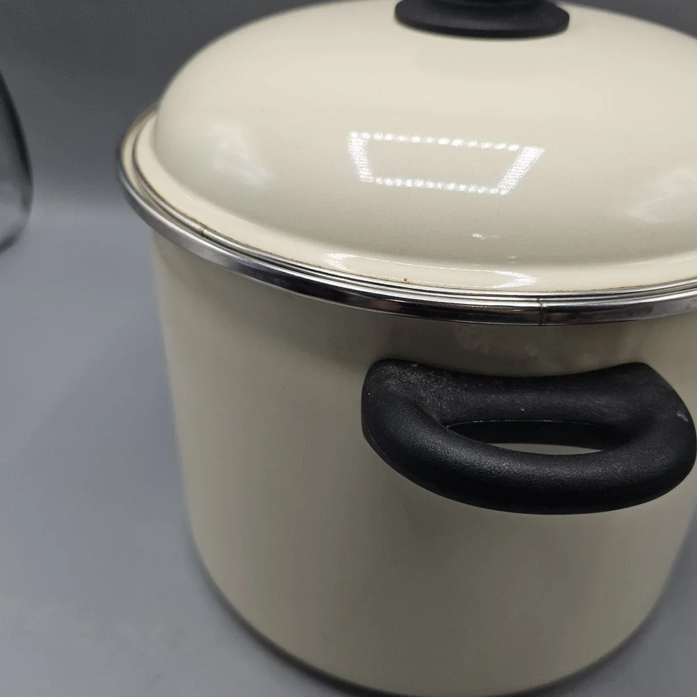 Megaware Cream 9 QT Enameled Stockpot Sauce Pan Pot Gas Electric Induction Spain